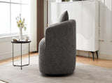 360&deg Swivel Chair, 38.2" Accent Chair Sofa, Upholstered Swivel Barrel Sofa Chair with a Throw N719P288552E