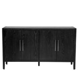 U-STYLE Storage Cabinet Sideboard Wooden Cabinet with 4 Metal handles ,4 Shelves and 4 Doors for WF309061AAB