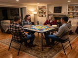 34" Folding Card Table, Square Portable Game Night Dining Table for Camping, Black 22061872