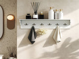 Wall Mount Coat Rack with Shelf - 31.5"x5.5"x8", 6 Hooks & 110LBS Capacity 95484208
