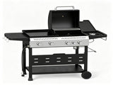 3-in-1 Outdoor Gas Grill, 48000 BTU 5-Burner Propane BBQ Grill with Flat Top Griddle & Side Burner, 31602193