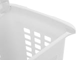 Laundry Hamper, Plastic, Jumbo Size with Lid and Carry Handles, White, Pack of 4 29763046
