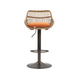 COOLMORE Modern Swivel Bar Stools Set of 2 Adjustable Counter Height Chairs with Footrest for W39594824