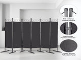 5.74FT 6-Fold Top With Shape 160g Polyester Cloth Plastic Feet Carbon Steel Frame Foldable Screen 49481759