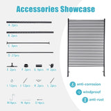 71.26''x46.65'' Outdoor Screens Freestanding,Metal Fence Panels for Outside, Slatted W1422P270178