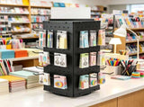 7.4 x 7.4 x 17 in Rotating Pegboard Display Stand, 4-Sided Spinning Retail Organizer with 24 Hooks 51220972