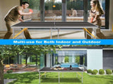 6ft Black Mid-Size Table Tennis Table Foldable & Portable Ping Pong Table Set for Indoor & Outdoor 19340841
