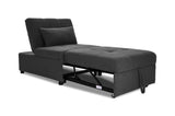 Contemporary Black Color Sleeper Sofa Chair Pillow Plush Tufted Seat 1pc Convertible Sofa Sherpa B011P367881