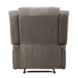 Modern Living Room Furniture 1pc Power Reclining Chair Brown Chenille Upholstery Plush Seating Solid B011P256234