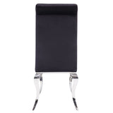 Black and Chrome Tight Back Side Chairs B062P182704