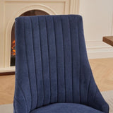 Rayon Cloth Flocking Linen Dining Chairs Channel Kitchen Dinner Chair Comfy Fabric Upholstered W1143P190235