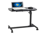 Four-Wheel Multifunctional Flat Surface Lifting Computer Desk Black 12535669
