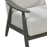 Casual Transitional Accent Chair 1pc Pearl-hued Fabric Upholstery Dark Gray Frame Solid Wood Living B011P182647