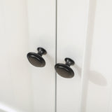 Pedestal Sink Storage Cabinet, Under Sink Cabinet with Double Doors, Crystal White, Dark Walnut-AS 34486220