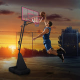 Portable Basketball Hoop for Youth Adults & Professional Match,Adjustable Height 8.04 ft to 10.01 W3297P297487