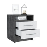 Philadelphia Nightstand, Two Drawers, Concealed Shelf B128P148955