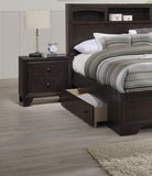 ZNTS Modern Bedroom Nightstand Brown Color Drawers Bed Side Table Rubberwood HSESF00F4861