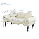 54"Width Modern Velvet Upholstered Loveseat Sofa Accent Bedside Entryway Bench Small Sofa 2 Seater W111763556