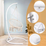 ZNTS Hammock Chair Stand, White C Stand for Egg Chair/Swing Chair, Indoor/Outdoor 91912015