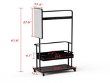 Coat Rack and Mobile Clothes Rack 67 Inch, Rolling Storage Stand with Casters and Full Length 19429754