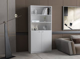 Zachary White 2-Door Bookcase B062P175158
