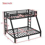 ZNTS Metal Twin XL over Queen Bunk Bed for Teens and Adults,Space-Saving/Noise Reduced/No Box Spring W1307P224458