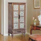 55.12'' Tall Tower Storage Cabinet - Rustic Wood Sideboard Pantry Cabinet - Versatile Buffet Cabinet W2295P246674
