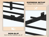 Full Size Bed Frame, Heavy Duty Metal Bed Frame , Quick & Easy Assembly, LED light , No Noise, Black W311P416238