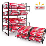 4 Tiers Can Organizer Rack, 48 Cans Soda Can Dispenser Organizer for Refrigerator, Set of 2 07073779