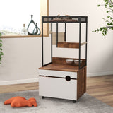 ZNTS Cat Litter Box Enclosures with Cat Tree Tower, Cat Furniture ,Cat Cabinet W1687106558