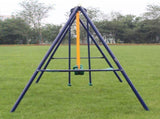 Metal Swing Set Outdoor with Glider for Kids, Toddlers, Children 79158586