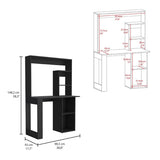 Maine Desk With Hutch and Shelves B070P188816