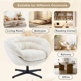 Modern Chenille Chair, 360&deg Swivel Club Chair/Accent Chair with Removable Cushion, Round N817P207777B