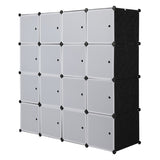 ZNTS 16 Cube Organizer Stackable Plastic Cube Storage Shelves Design Multifunctional Modular Closet 12112810