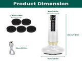 Anti Cellulite Massager with 12-Level Suction & Heating - Steel Rollers for Visible Reduction, 03861999