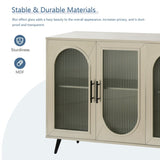 TV Stand 65 Inch TV, Wood TV Stand with Storage Cabinet & Adjustable Shelves, Media TV Console W1445139547