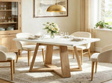 Modern 47 Inch Rectangular Dining Table, Kitchen Dinner Table Seats 4 02220564