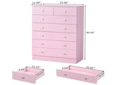Modern Simple 7-Drawer Dresser Pink 34426595