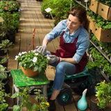 Rolling Garden Work Seat with Wheels, Garden Scooter with 360 Degree Swivel Seat Extendable Handle 82937416