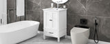 20" Bathroom Vanity with Sink, Bathroom Cabinet with Two Doors, Magnetic Door Stopper and Adiustable N725P195132K