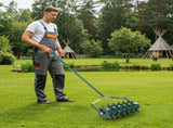 18in Lawn Aerator, Heavy Duty Rolling Aerator Lawn Tool, Manual Lawn Aerator Yard Aerator 00560930