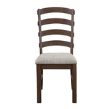 Grey and Rustic Brown Ladder Back Side Chairs B062P182764