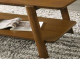 Metz Mid-Century Modern Wood Shelf End Table, Walnut Finish T2574P184953