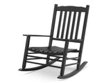 68.5*86*115CM Square Wooden Rocking Chair Wavy Backboard Black 40856754