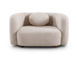 C3-2507, Accent Square Sofa Chair, Boucle Fabric Upholstered Single Cloud Couch Chair, Japandi Style W2664P381651