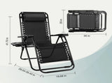 2-Pack Zero Gravity Outdoor Lounge Chairs 330lbs Capacity Folding Textilene Recliner with Adjustable 41429310