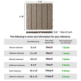 Plastic Interlocking Deck Tiles, 27 Pack, 11.8"x11.8" Waterproof Flooring Tiles for Indoor and 35651296