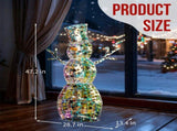 4FT Lighted Iridescent Snowman Christmas Decorations, Pre-lit Holiday Decor with 100 Warm White LED 15924623