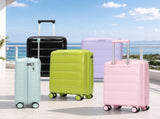 20 Inch Glossy PP Carry-On Suitcase with Iron Telescopic Handle, Spinner Wheels & Combination Lock, W2787P534093