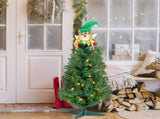 3ft 129 Branches with Santa Claus Decoration PVC Branch Iron Bracket Christmas Tree Green 57400666